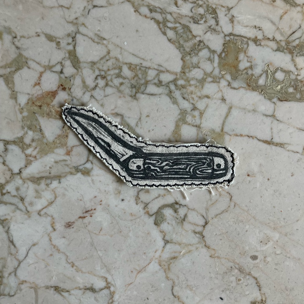 Handmade canvas knife patch - Picture 2 of 2